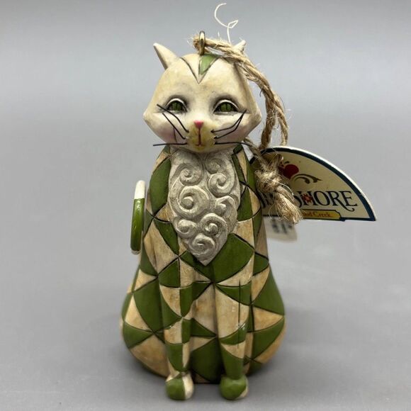 Jim Shore Heartwood Creek Ornament Felicity Cat 2006 Quilt Folk Art 4006318 Xmas - Picture 1 of 9